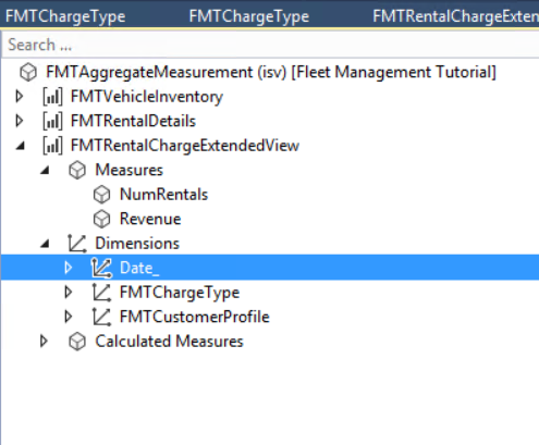 List of dimensions in the AOT.
