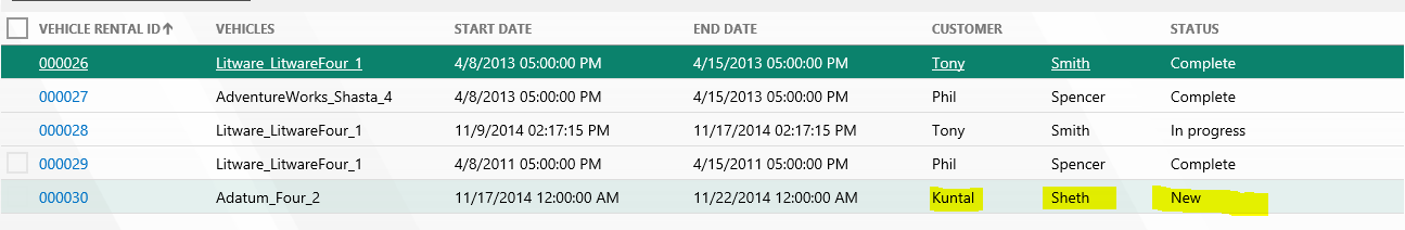customer reservation.