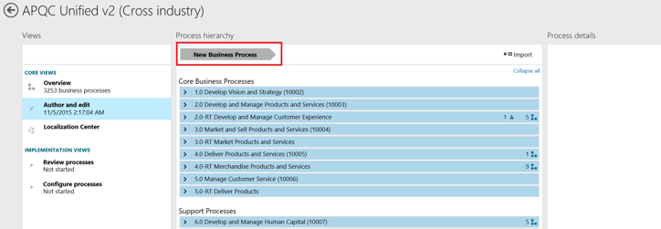 New Business Process flag.