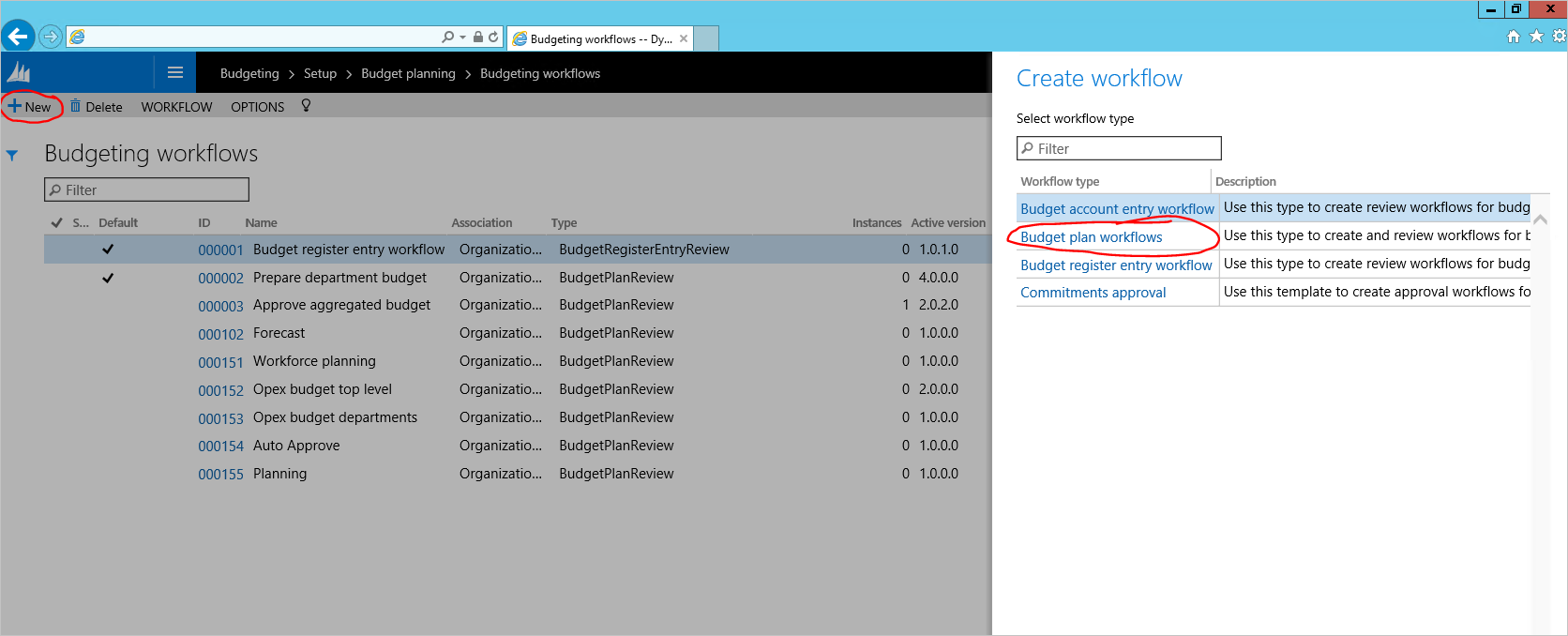 Create a new workflow.
