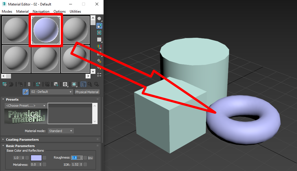 Apply material Apply material.