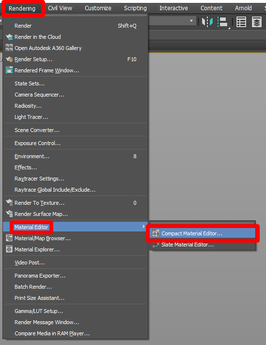 Compact Material Editor Compact Material Editor.