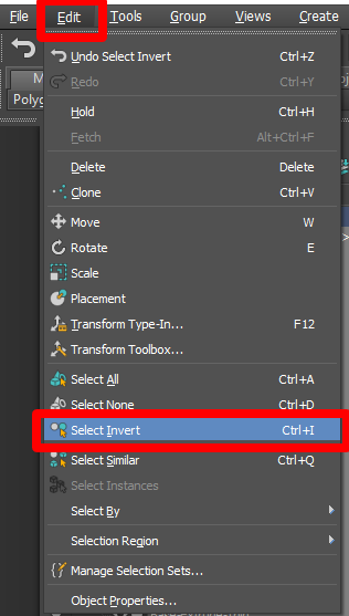 Select Invert Select Invert.