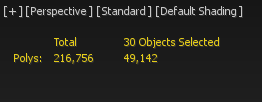 Total polygon count Total poly count.