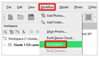 Build Mesh command Build Mesh command.