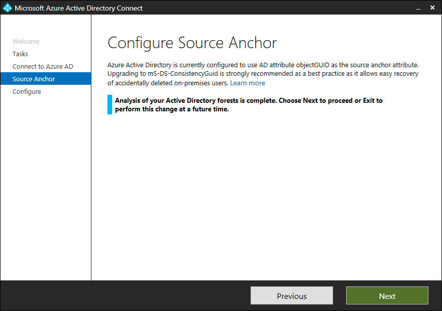 Enable ConsistencyGuid for existing deployment - step 4