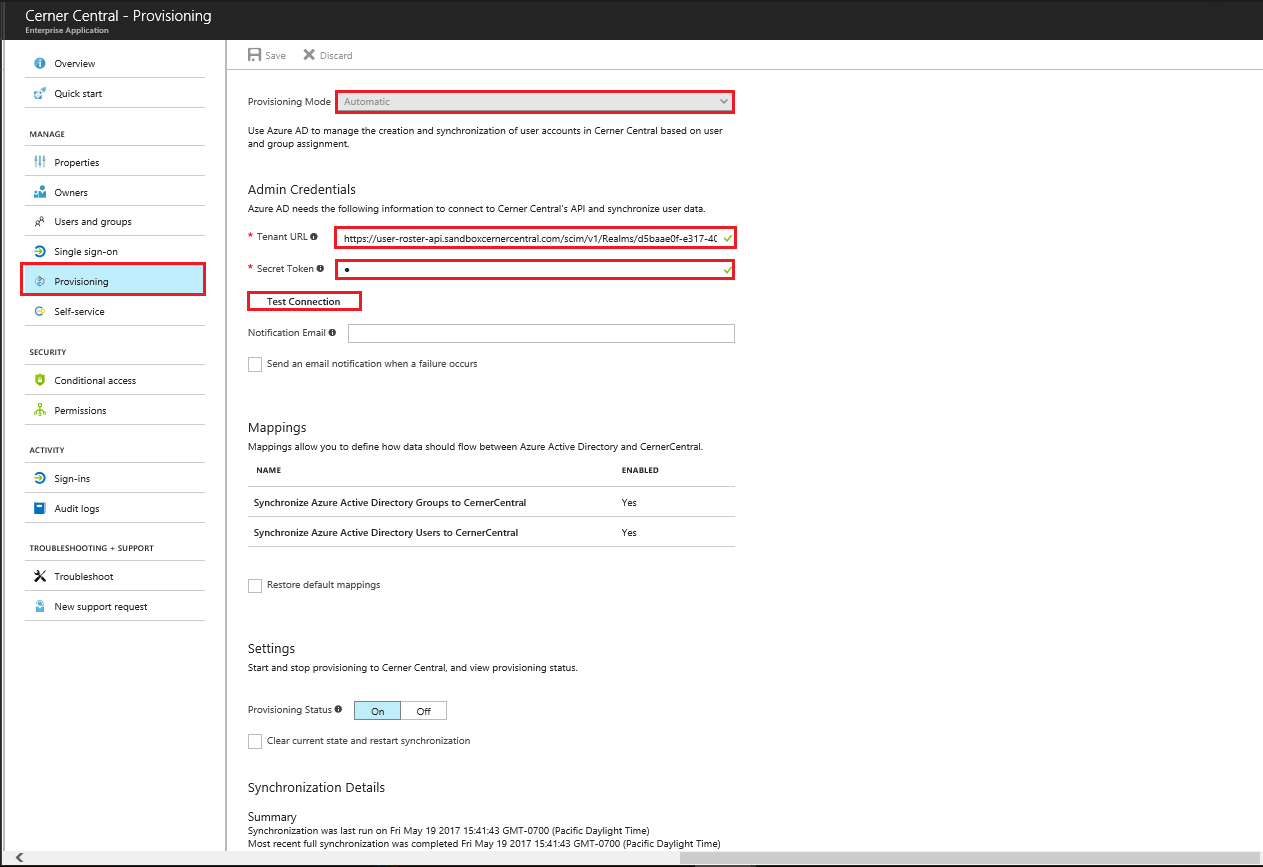 Cerner Central Provisioning