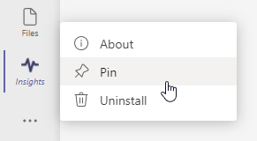 Pin the Insights app.