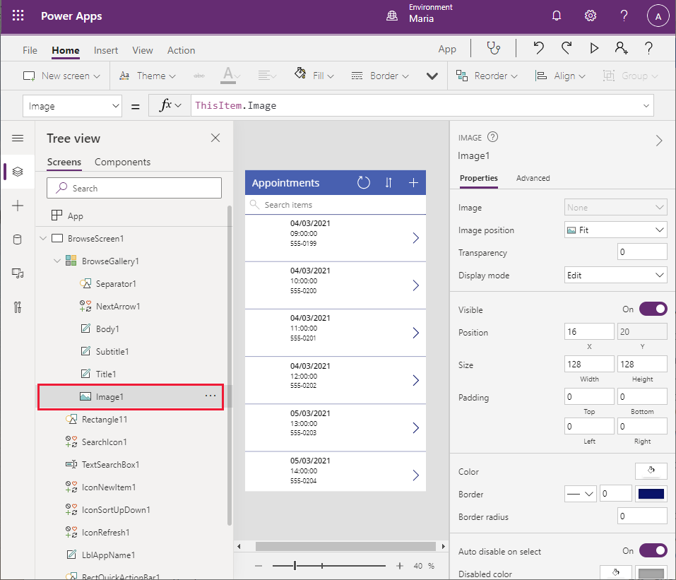 Διαγραφή του στοιχείου ελέγχου Εικόνα.