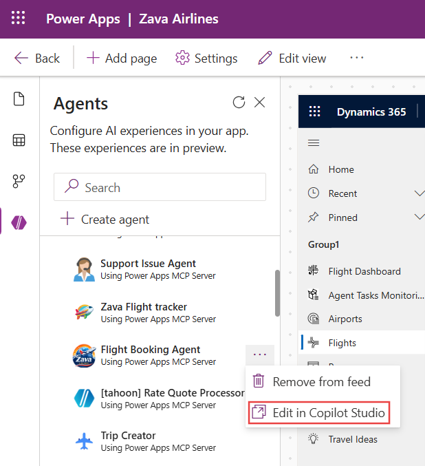 Επεξεργασία σχεδίασης εφαρμογών στο Copilot Studio