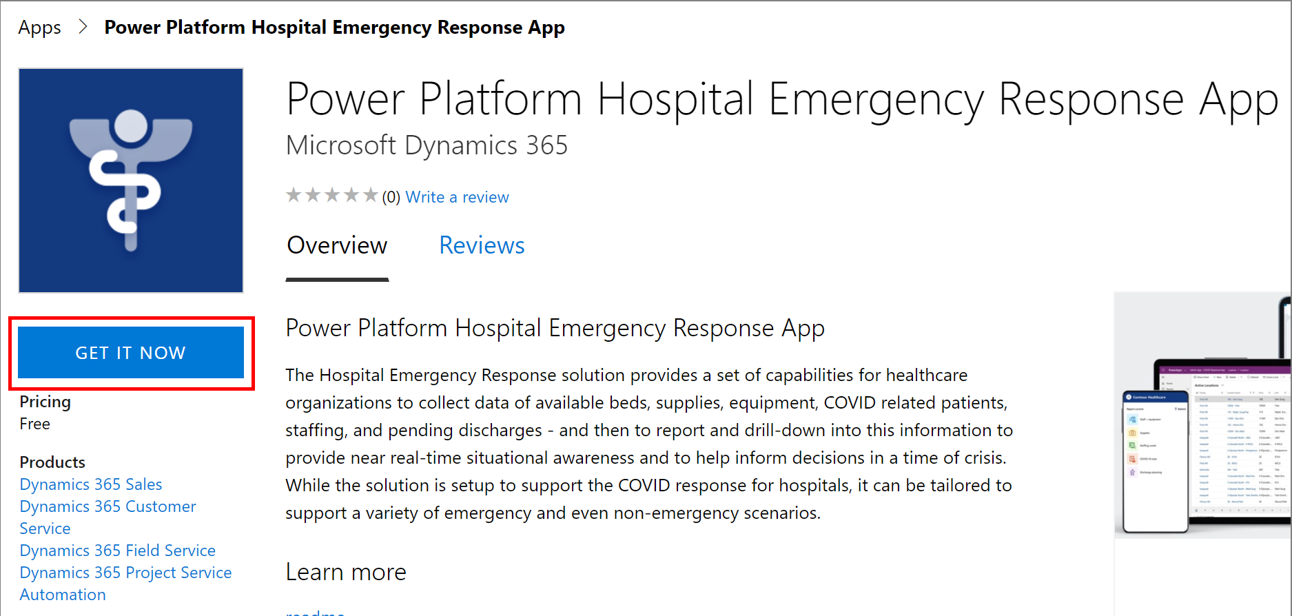 Εφαρμογή σε AppSource AppSource