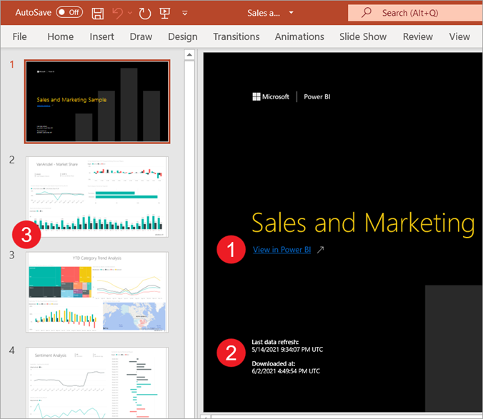 Εξαγωγή ολόκληρων αναφορών στο PowerPoint - Power BI | Microsoft Learn