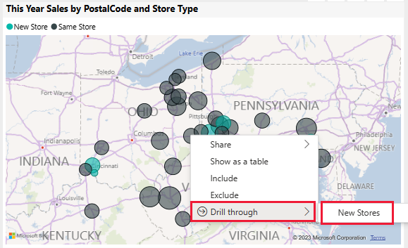 Το στιγμιότυπο οθόνης εμφανίζει το μενού περιβάλλοντος για ένα συννεφάκι με την επιλογή άντλησης.