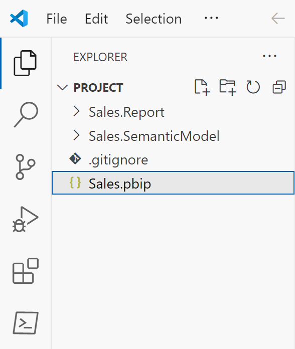 Εικόνα που εμφανίζει τον ανοιχτό φάκελο στο VS Code.