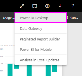 Screenshot of Microsoft Store showing the Power BI Desktop download option.