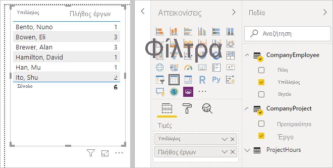 Screenshot of cross filtering direction set to Both.