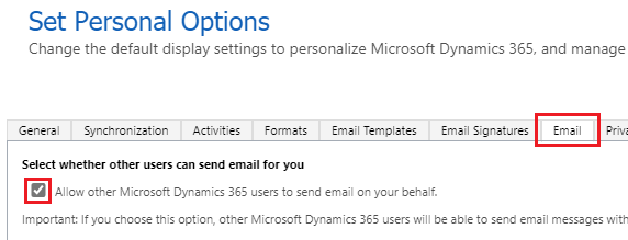 Να επιτρέπεται σε άλλον να στέλνει μήνυμα ηλεκτρονικού ταχυδρομείου εκ μέρους σας.