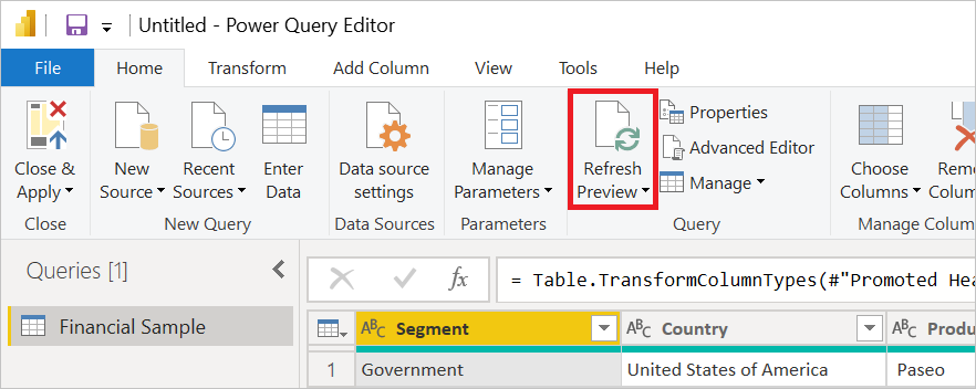 Εικόνα με έμφαση στη θέση του κουμπιού ανανέωσης.
