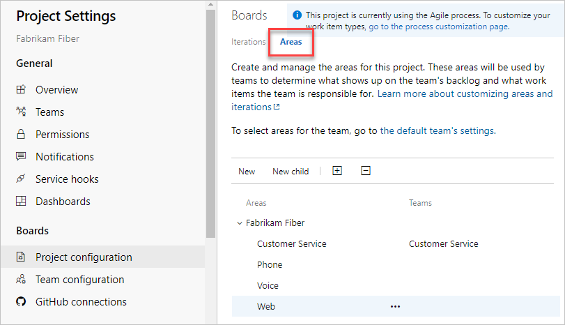 Screenshot showing a set of sample area paths.