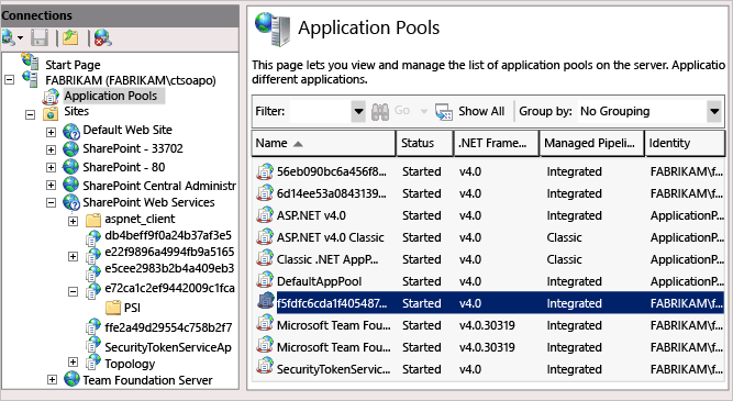 ALM_IIS_FindAppPoolGUID_2 Find service accounts of PSI app pools