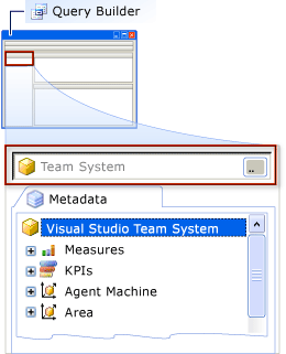 ReportDesignerCube Query Builder - select the Team System cube