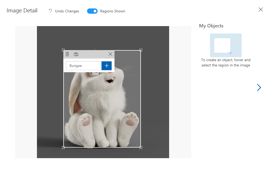 Screenshot that shows the object-tagging step in the Custom Vision portal.