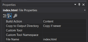 configure static content file copying