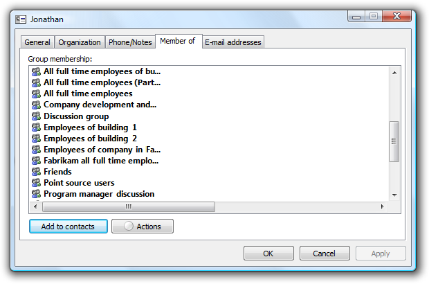 screen shot of one-column list with truncated data