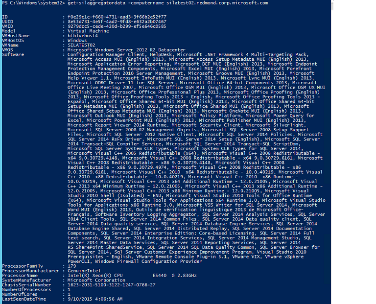 Image of the completed Get-AggregatorData cmdlet