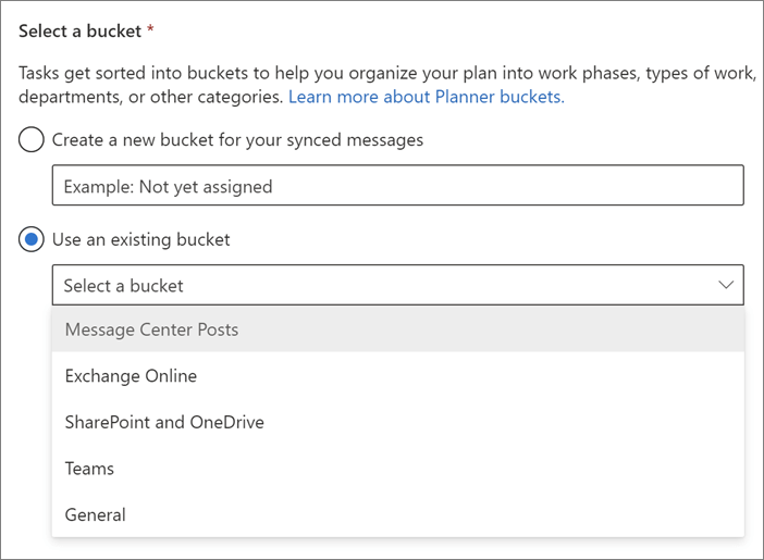 Select a bucket.
