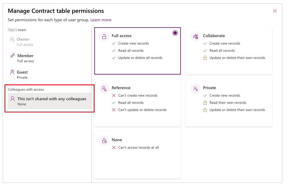 Set permissions