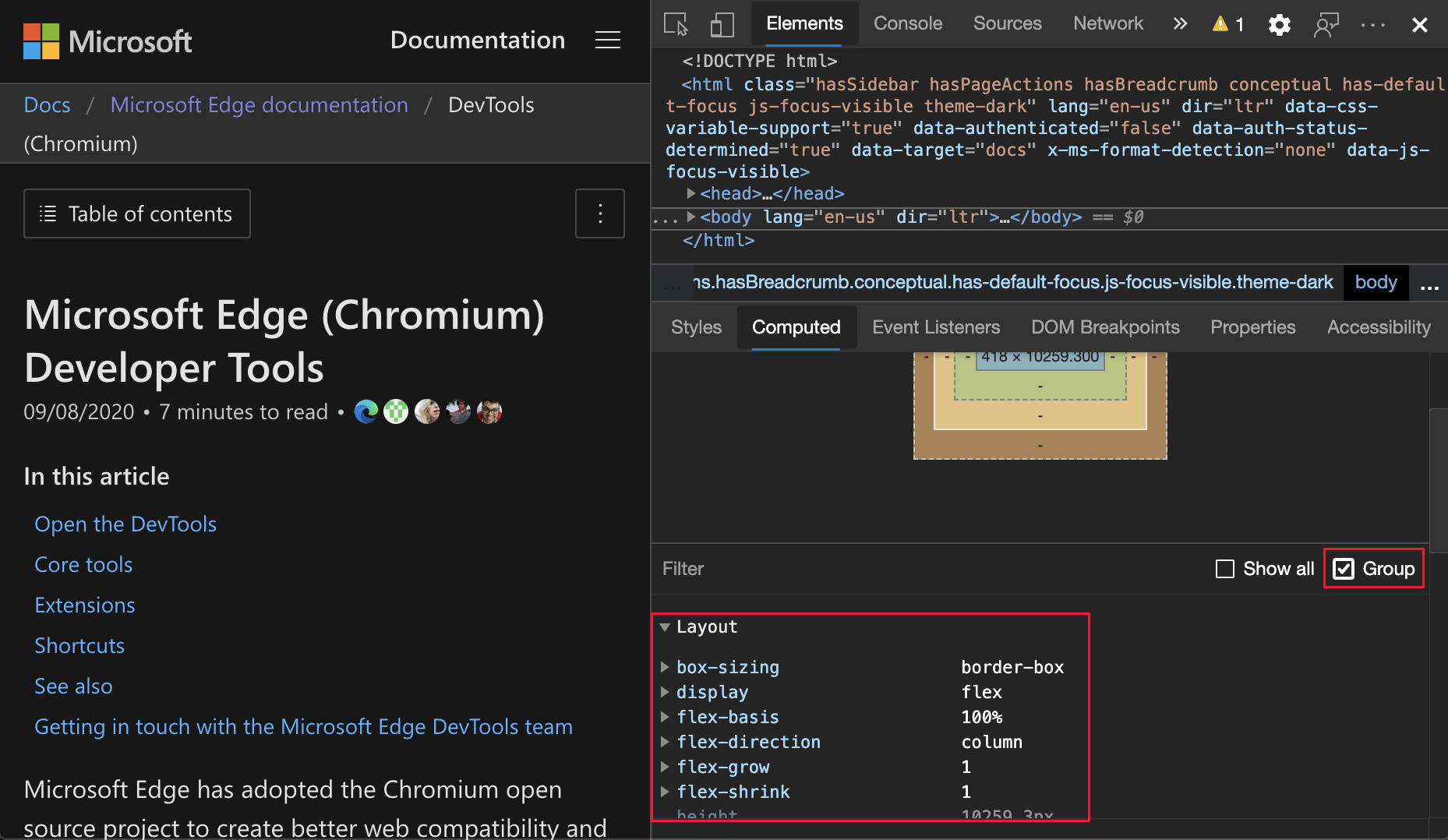 Grouping CSS properties