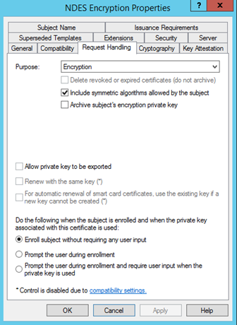 Template, request handling tab