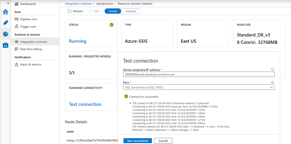 Monitor your Azure-SSIS IR - DIAGNOSE tile