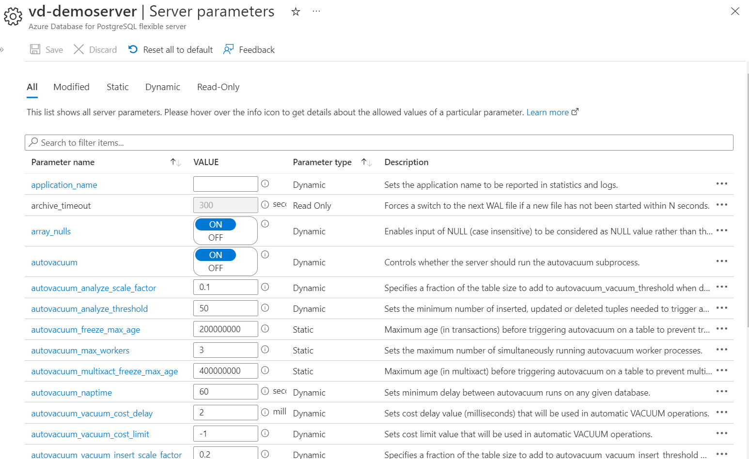 Configure server