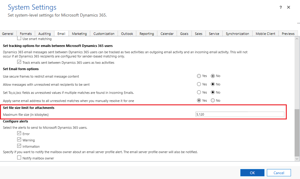 Set file. Attached file. Attaching a file. Ir3538 configuration file. Max file Size Alert text.