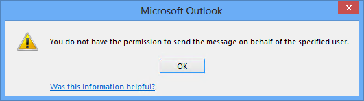 Screenshot shows the error message after running Outlook in Online mode.