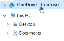 Image showing how to save to OneDrive from Documents folder.