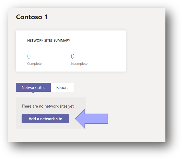 Adding a network site