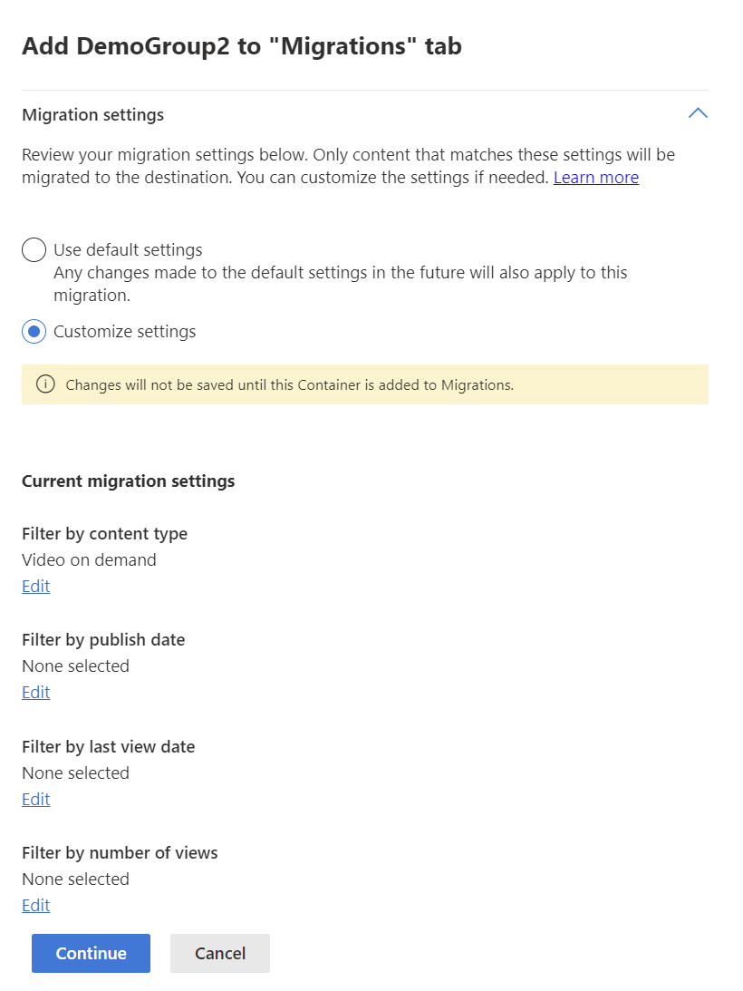 Custom filter location