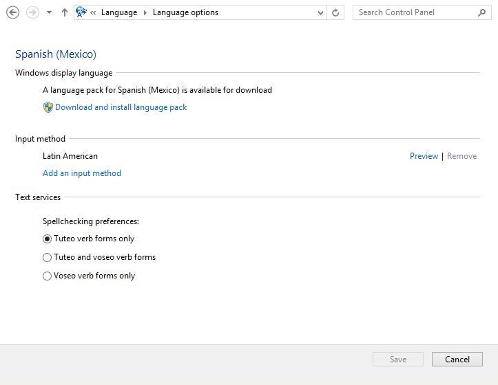 Select the download link to install the language pack.
