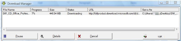 Screenshot of the Cancel button in Download Manager.