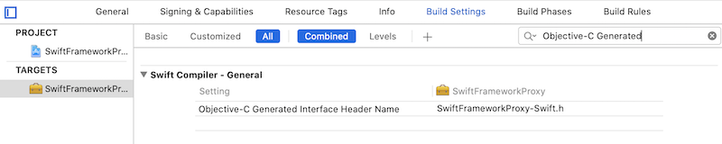 xcode objectice-c header enabled option