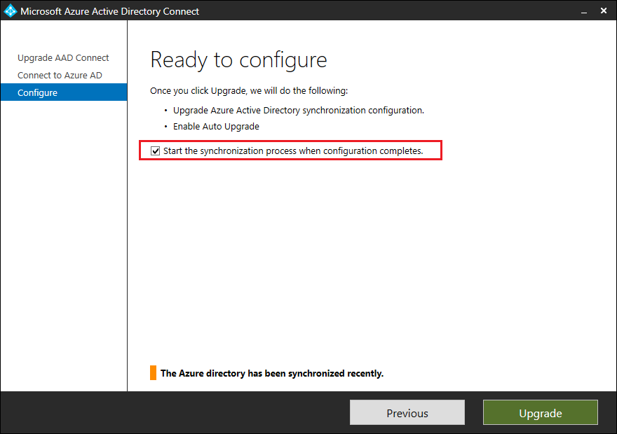 Azure ad connect Staging.