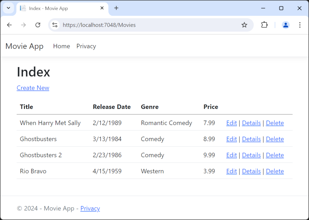Index view: Release Date is one word (no space) and every movie release date shows a time of 12 AM