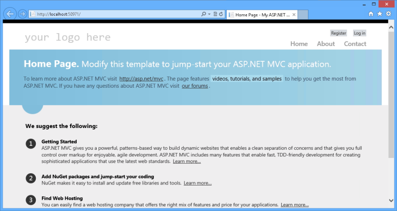 ASP.NET MVC 4 restyled templates