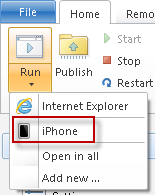 Run using iPhone