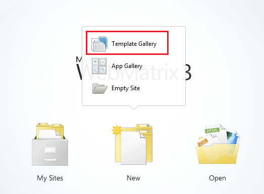 Select Template Gallery