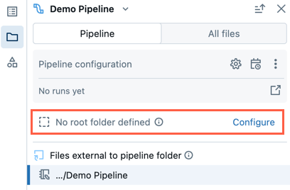 No pipeline root folder