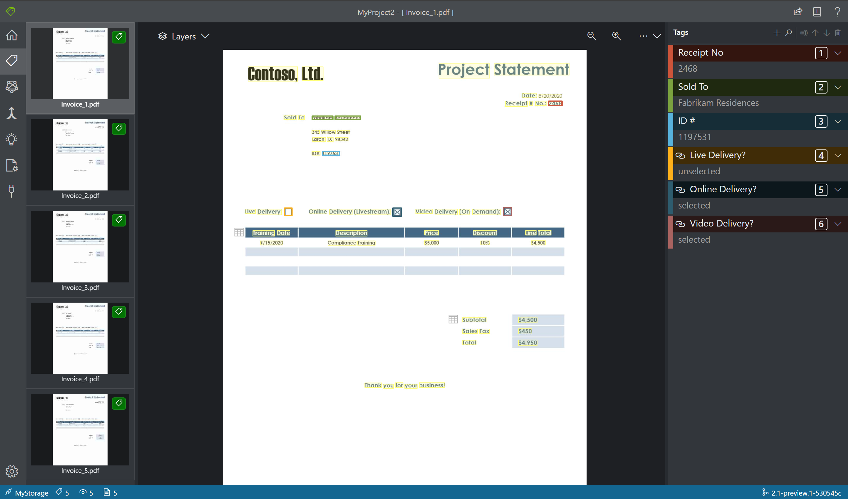 Main editor window of Sample Labeling tool.